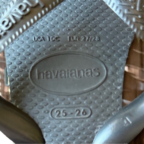 HAVAIANAS Kids Black Flip Flops Size: 10C - 25-26 - Picture 4 of 8
